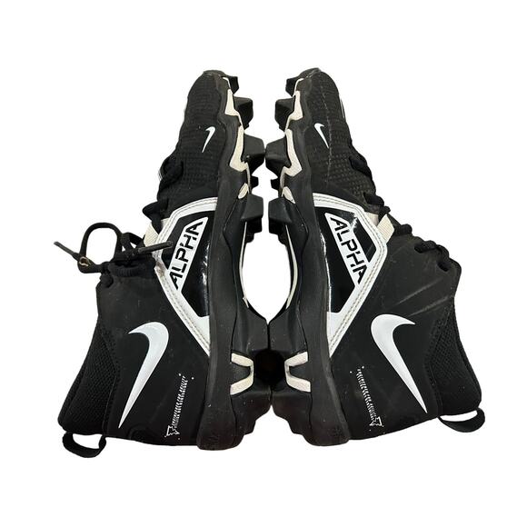 Nike Alpha Menace Pro 3 Black and White Football Cleats/ size 5Youth - Picture 1 of 11